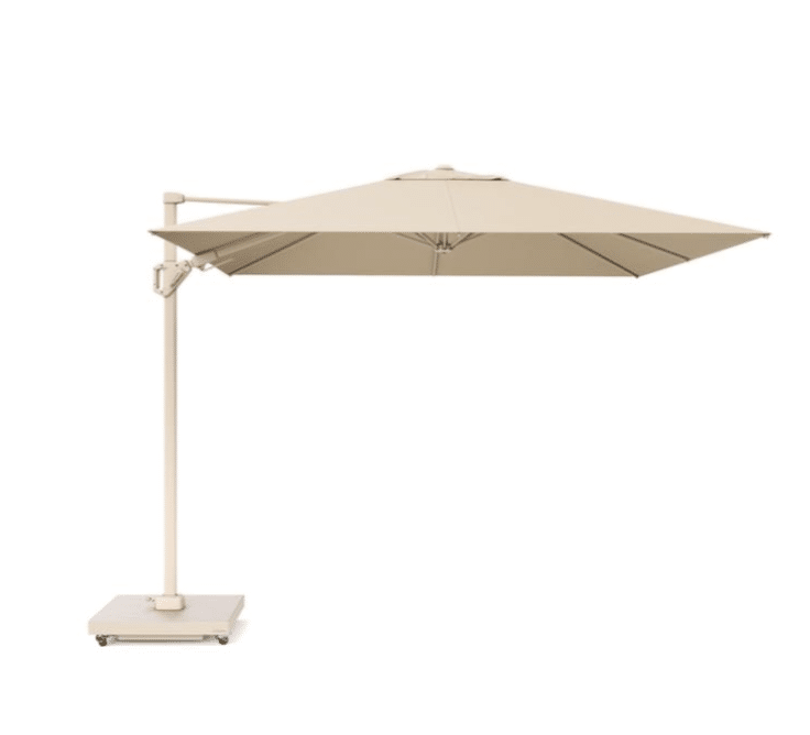 zweefparasol challenger t2 sandstone 300×300 champagne platinum platinum