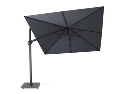 Zweefparasol Challenger Zijwaarts Kantelbaar (T2) 3x3 meter antraciet zonwering Platinum - Platinum