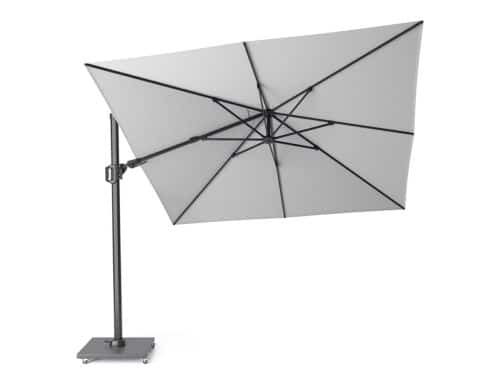 Zweefparasol Challenger Zijwaarts Kantelbaar (T2) 3x3 meter wit zonwering Platinum - Platinum