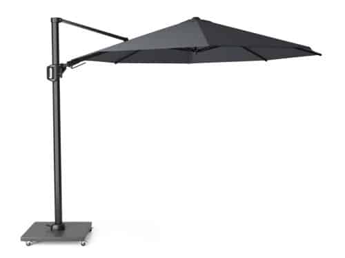 Zweefparasol Challenger Zijwaarts Kantelbaar (T2) dia. 3,5 meter antraciet zonwering Platinum - Platinum