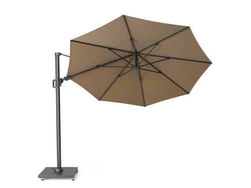 Zweefparasol Challenger Zijwaarts Kantelbaar (T2) dia. 3,5 meter taupe zonwering Platinum - Platinum