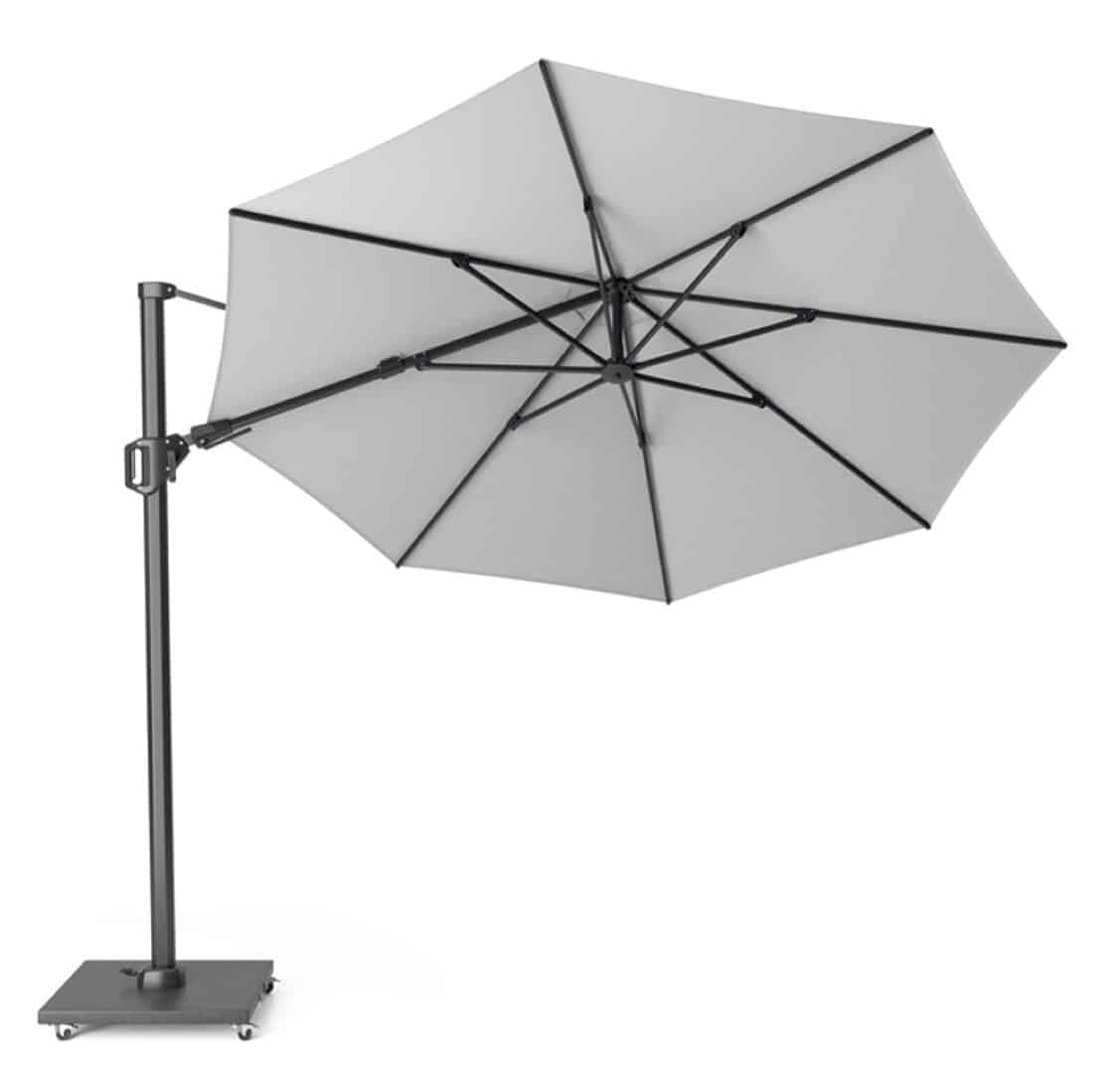 zweefparasol challenger zijwaarts kantelbaar (t2) dia. 3,5 meter wit zonwering platinum platinum
