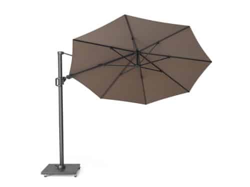 Zweefparasol Challenger Zijwaarts Kantelbaar (T2) premium dia. 3,5 meter Havana zonwering Platinum - Platinum