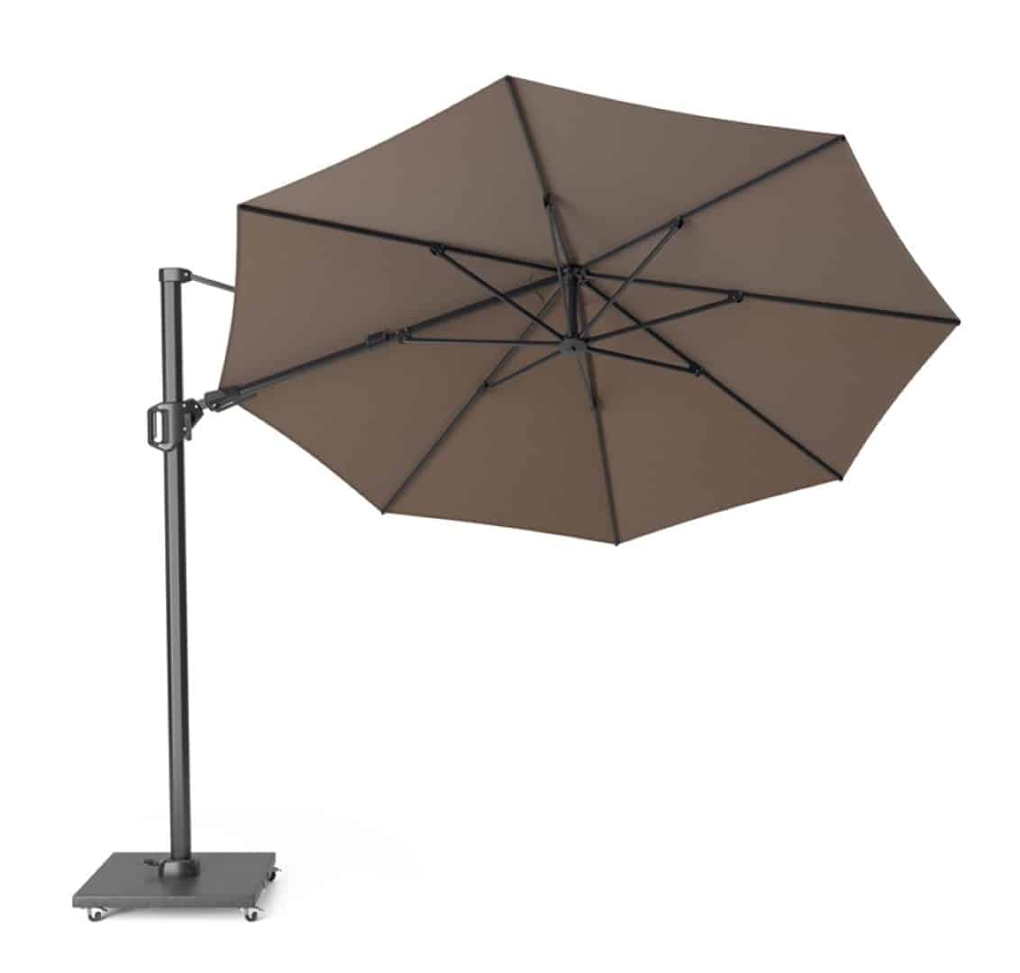 zweefparasol challenger zijwaarts kantelbaar (t2) premium dia. 3,5 meter havana zonwering platinum platinum