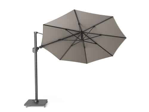 Zweefparasol Challenger Zijwaarts Kantelbaar (T2) premium dia. 3,5 meter Manhattan zonwering Platinum - Platinum