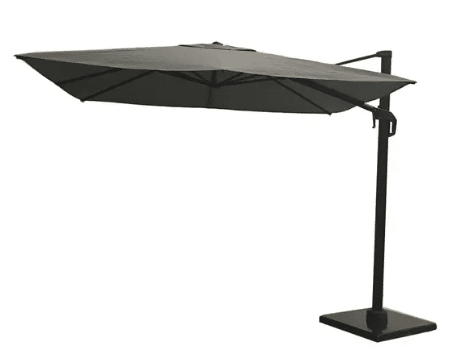 zweefparasol coolfit plus 3,0×3,0 m antraciet platinum platinum