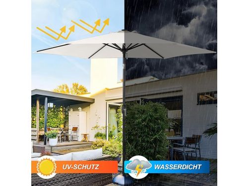 Zweefparasol Depauwonen Ø350 cm - Grote Tuinparasol met Zwengel