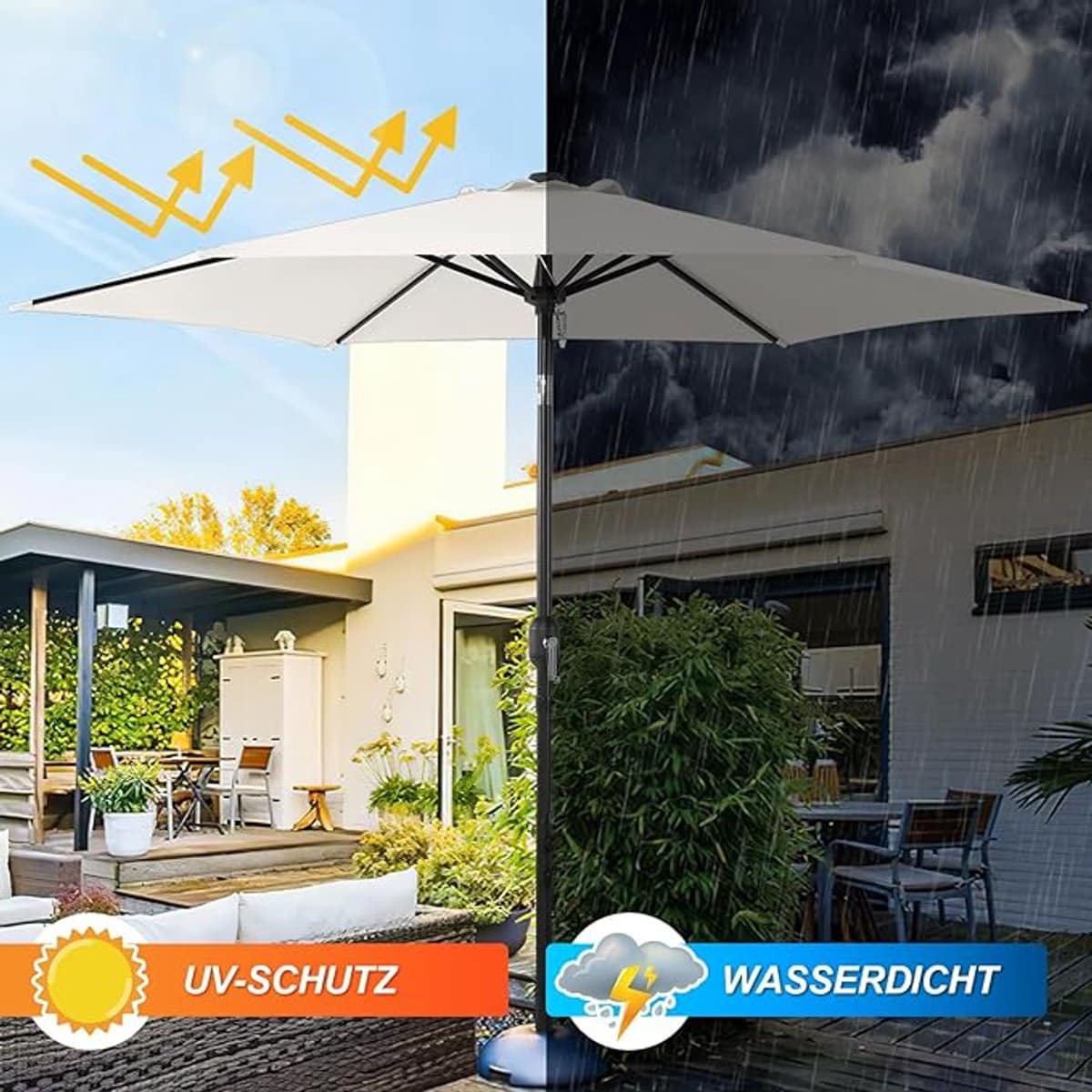 zweefparasol depauwonen Ø350 cm grote tuinparasol met zwengel