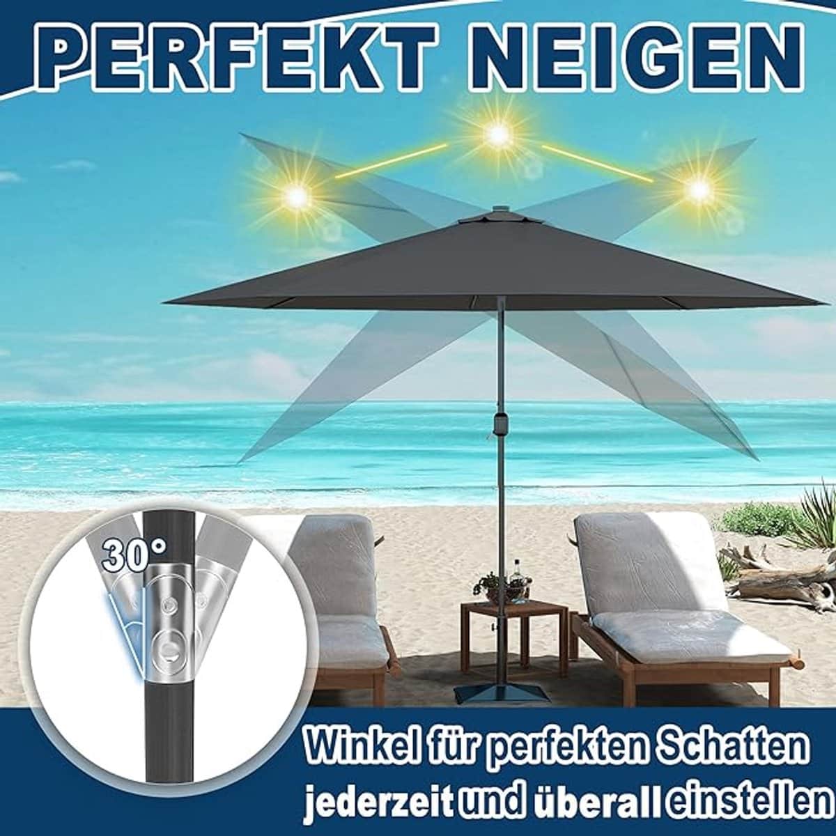 zweefparasol depauwonen Ø350 cm grote tuinparasol met zwengel
