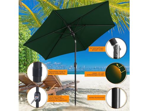 Zweefparasol Depauwonen Ø350 cm - Grote Tuinparasol met Zwengel