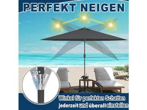 Zweefparasol Depauwonen Ø350 cm - Hangparasol met zwengel, UV