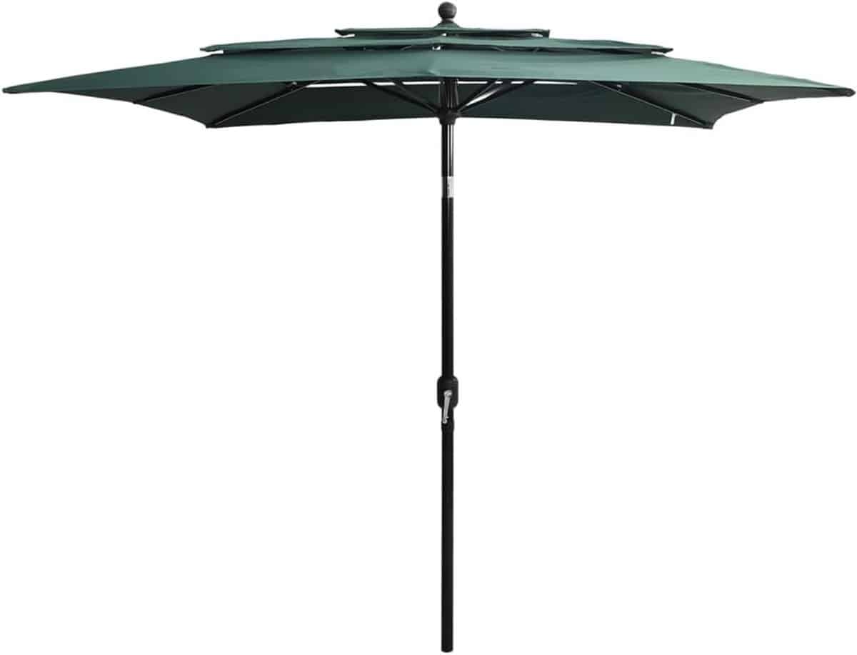 zweefparasol groen tuinparasol marktparasol bescherming tegen zon