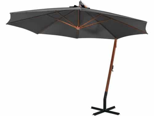 Zweefparasol Hout - Tuinparasol Scherm - Terras Ontspannen - Zwengelmechanisme