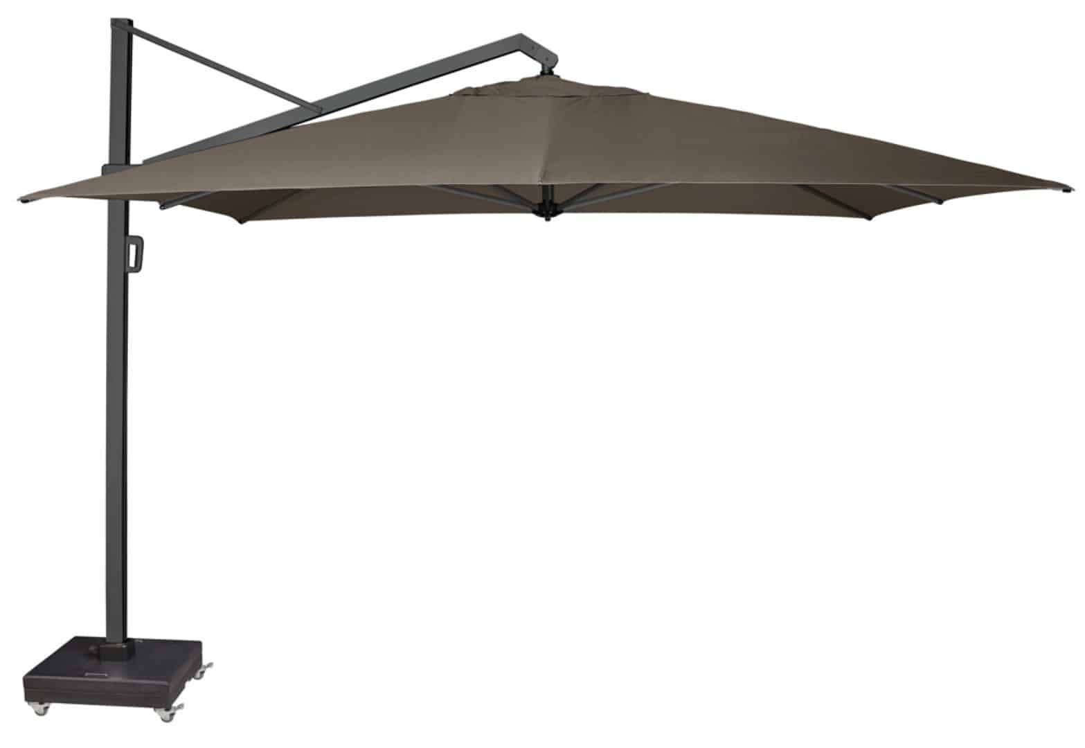 zweefparasol icon 4×3 meter zonwering platinum i platinum