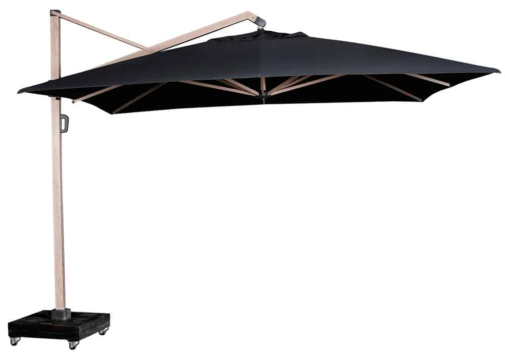 zweefparasol icon premium 350×350 cm zonwering platinum platinum