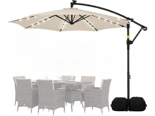 Zweefparasol met LED - Terras parasol - Buitenruimte creëren