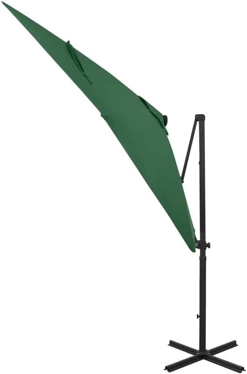 zweefparasol met led tuinparasol schaduw buiten ontspannen