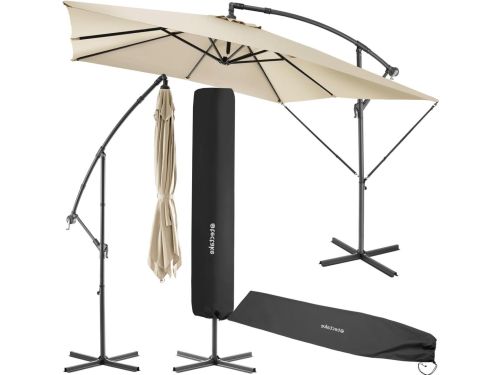 Zweefparasol Rechthoekig - Tuinparasol Waterafstotend - Schaduw Creëren - Traploos