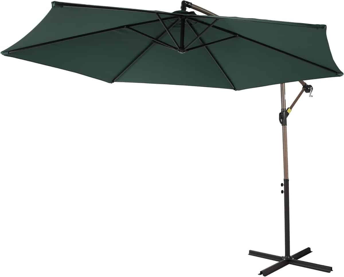 zweefparasol rond tuinparasol schaduw zon beschermen 360