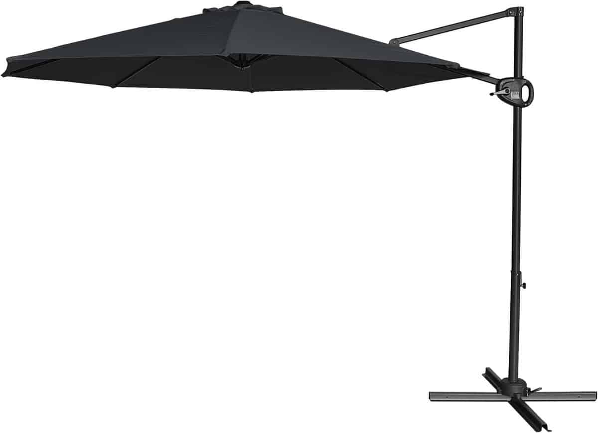 zweefparasol rond tuinparasol schaduwdoek terras beschermen uv werend
