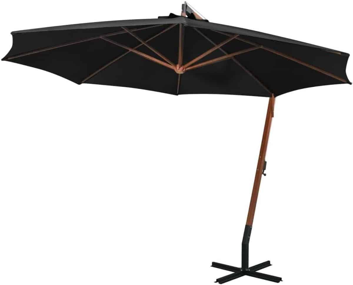 zweefparasol terras parasol schaduw creëren massief dennenhouten