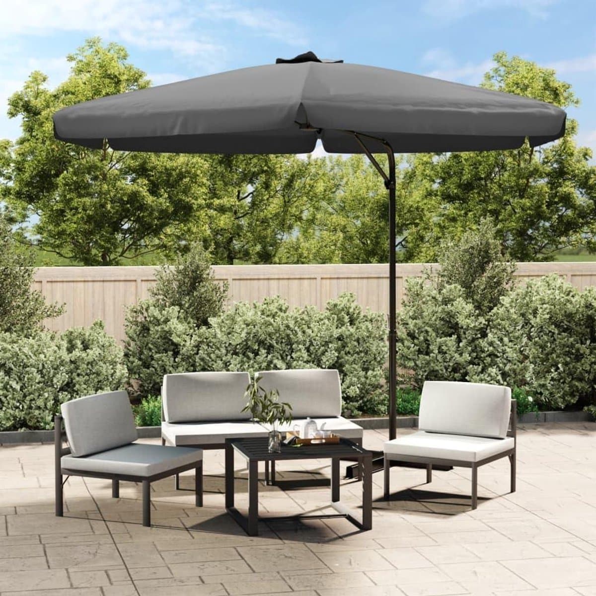 zweefparasol tuin balkon paraplu zonwering creëren met