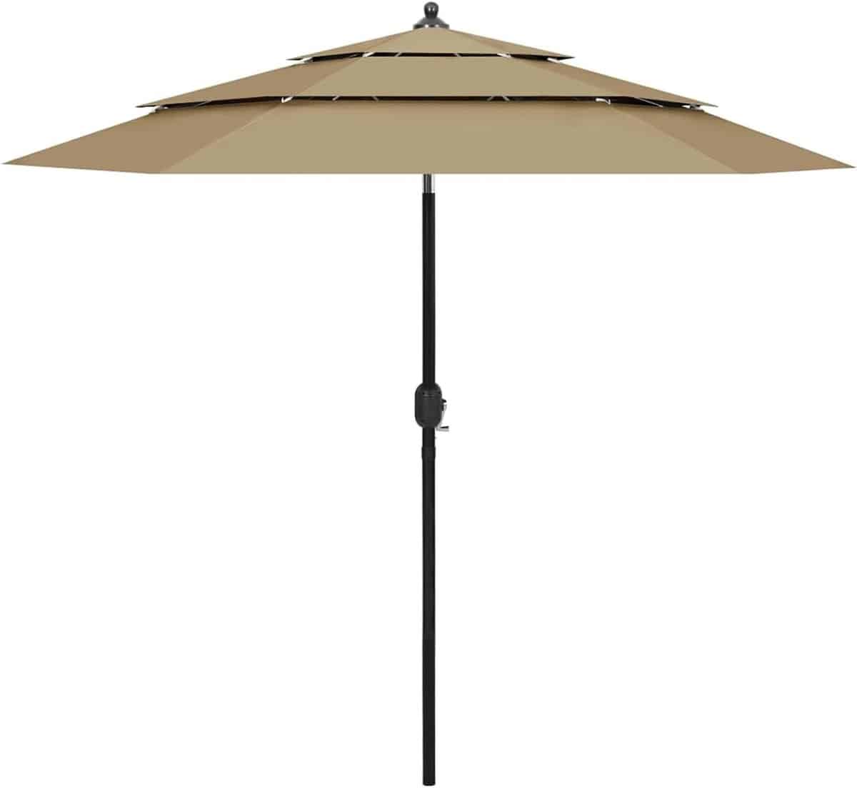 zweefparasol tuinparasol marktparasol terras beschutting 3 laags uv bescherming