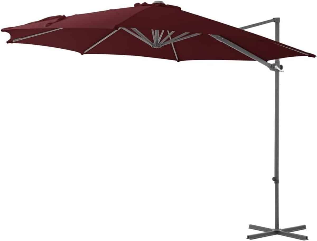 zweefparasol tuinparasol terras beschermen 360 graden draaibaar