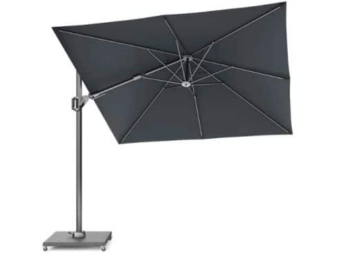 Zweefparasol Voyager T2 2,7x2,7 m Faded black Premium Platinum - Platinum