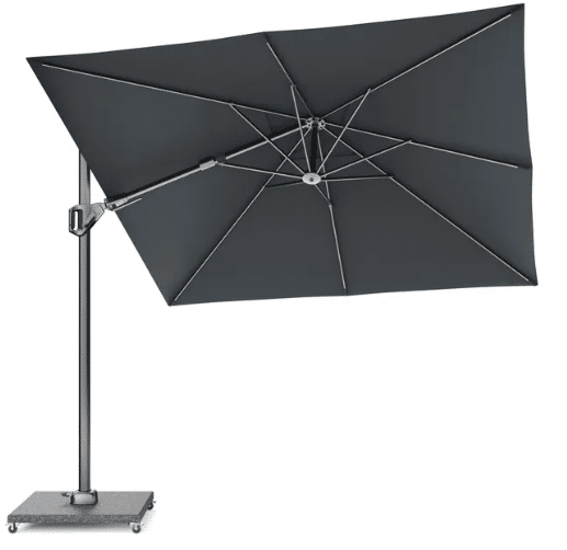 zweefparasol voyager t2 2,7×2,7 m faded black premium platinum platinum