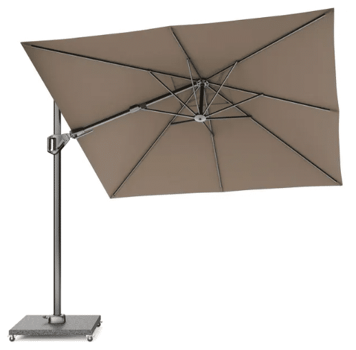 zweefparasol voyager t2 2,7×2,7 m havanna premium platinum platinum