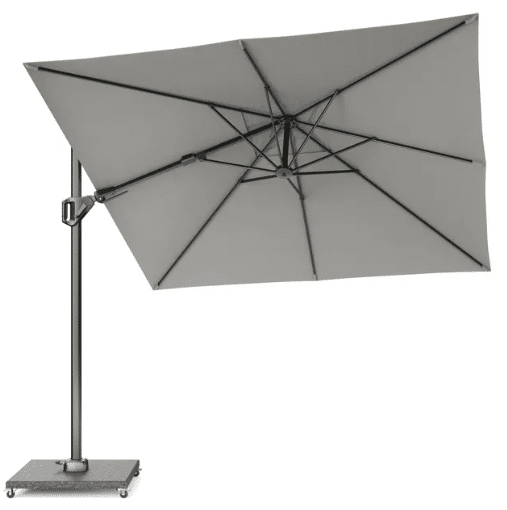 zweefparasol voyager t2 2,7×2,7 m manhattan premium platinum platinum