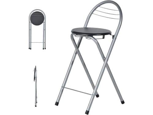 1 stuk inklapbare kruk met rugleuning, draagbare opvouwbare kruk outdoor
