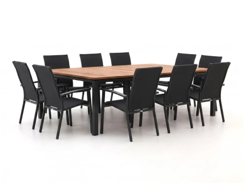 + 10% kassakorting | Bellagio Avio/Linosa 240x160cm dining tuinset 11-delig stapelbaar - Laagste prijsgarantie!
