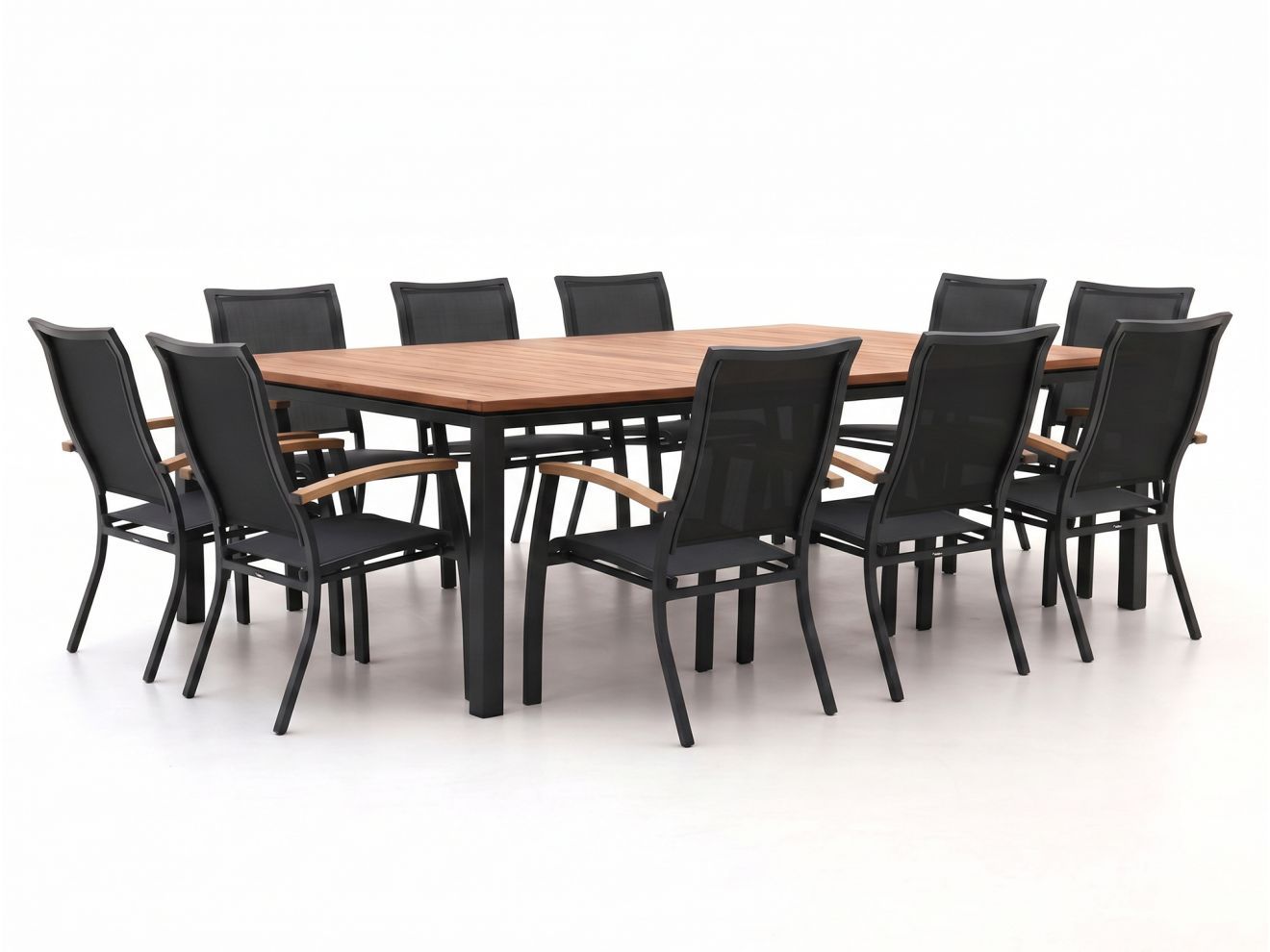 + 10% kassakorting | bellagio lugo/linosa 240x160cm dining tuinset 11 delig stapelbaar laagste prijsgarantie!