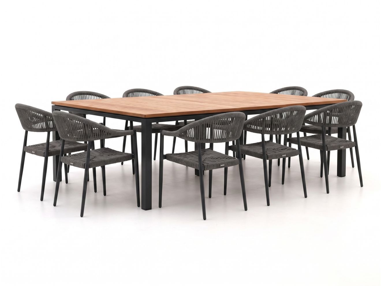 + 10% kassakorting | manifesto belpasso/linosa 240x160cm dining tuinset 11 delig stapelbaar laagste prijsgarantie!