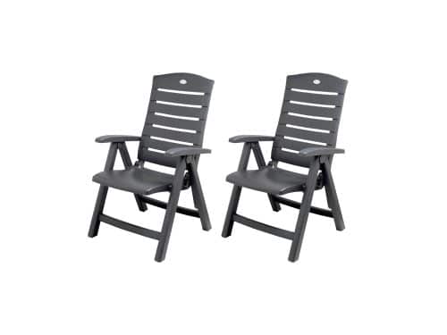 2 stuks Hartman Florion verstelbare tuinstoel royal grey