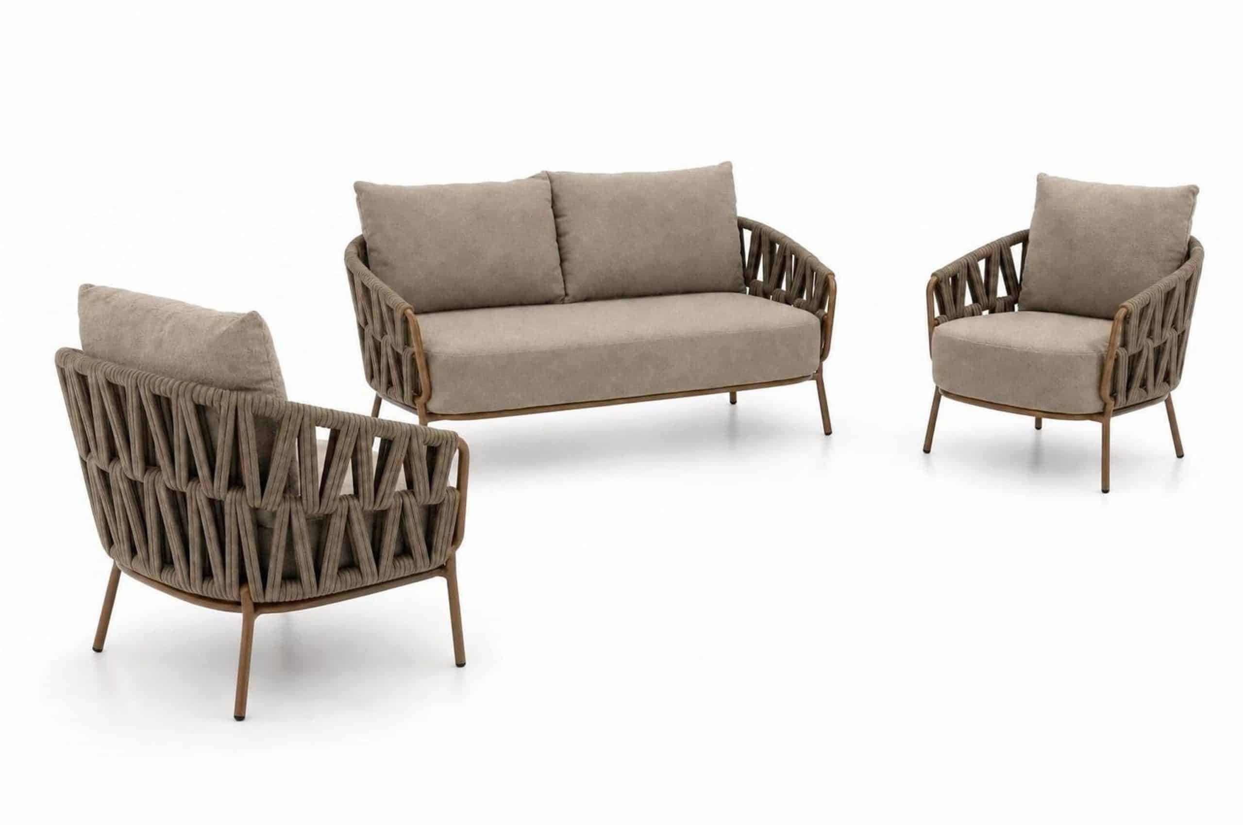 4 seasons outdoor biarritz stoel bank loungeset 3 delig