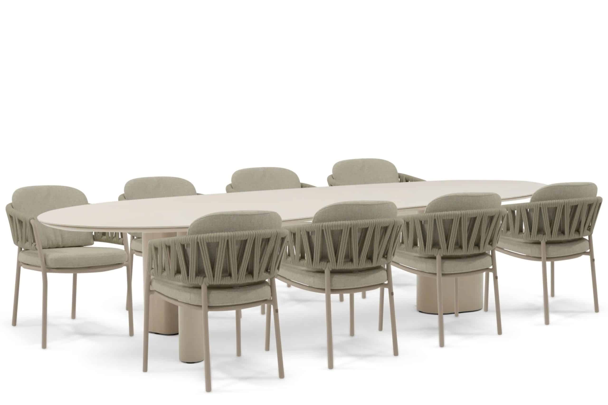 4 seasons outdoor calma/weave 300×120 cm dining tuinset 9 delig