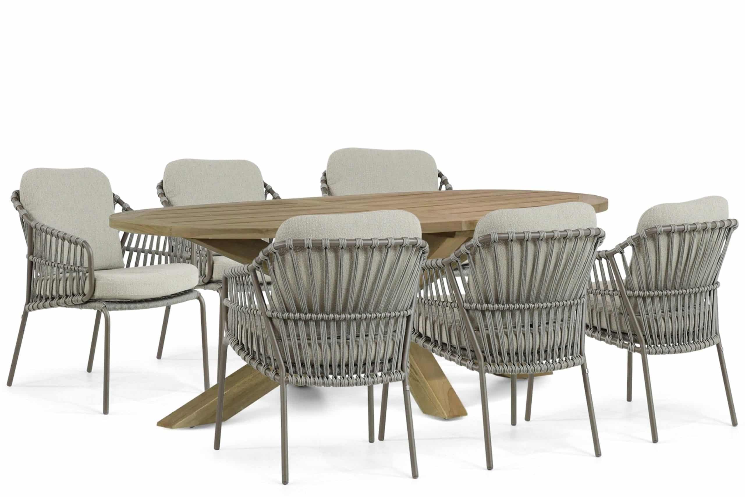 4 seasons outdoor capalbio/boston 240 cm dining tuinset 7 delig