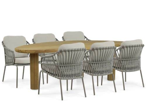4 Seasons Outdoor Capalbio/Leafline 240 cm dining tuinset 7-delig