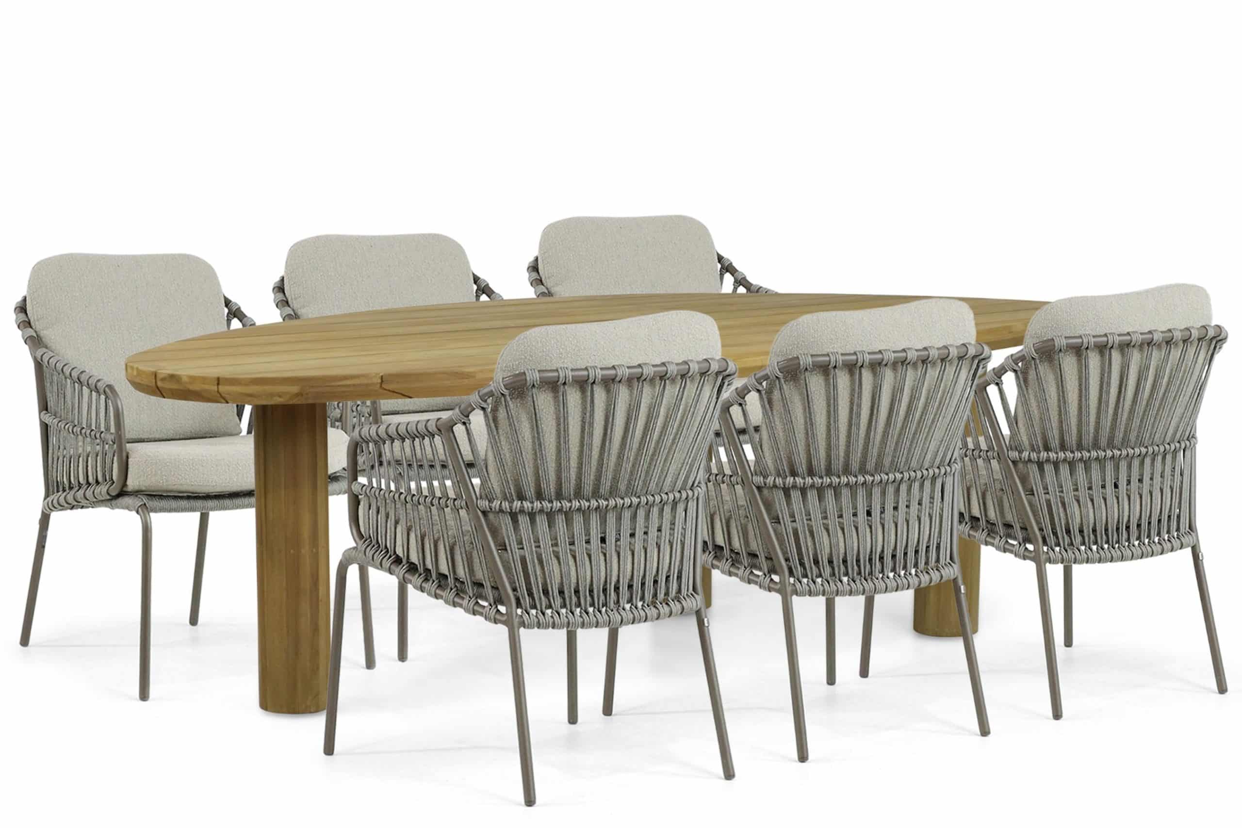 4 seasons outdoor capalbio/leafline 240 cm dining tuinset 7 delig