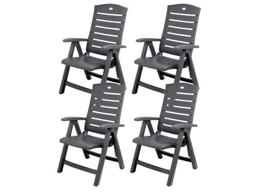 4 stuks Hartman Florion verstelbare tuinstoel royal grey