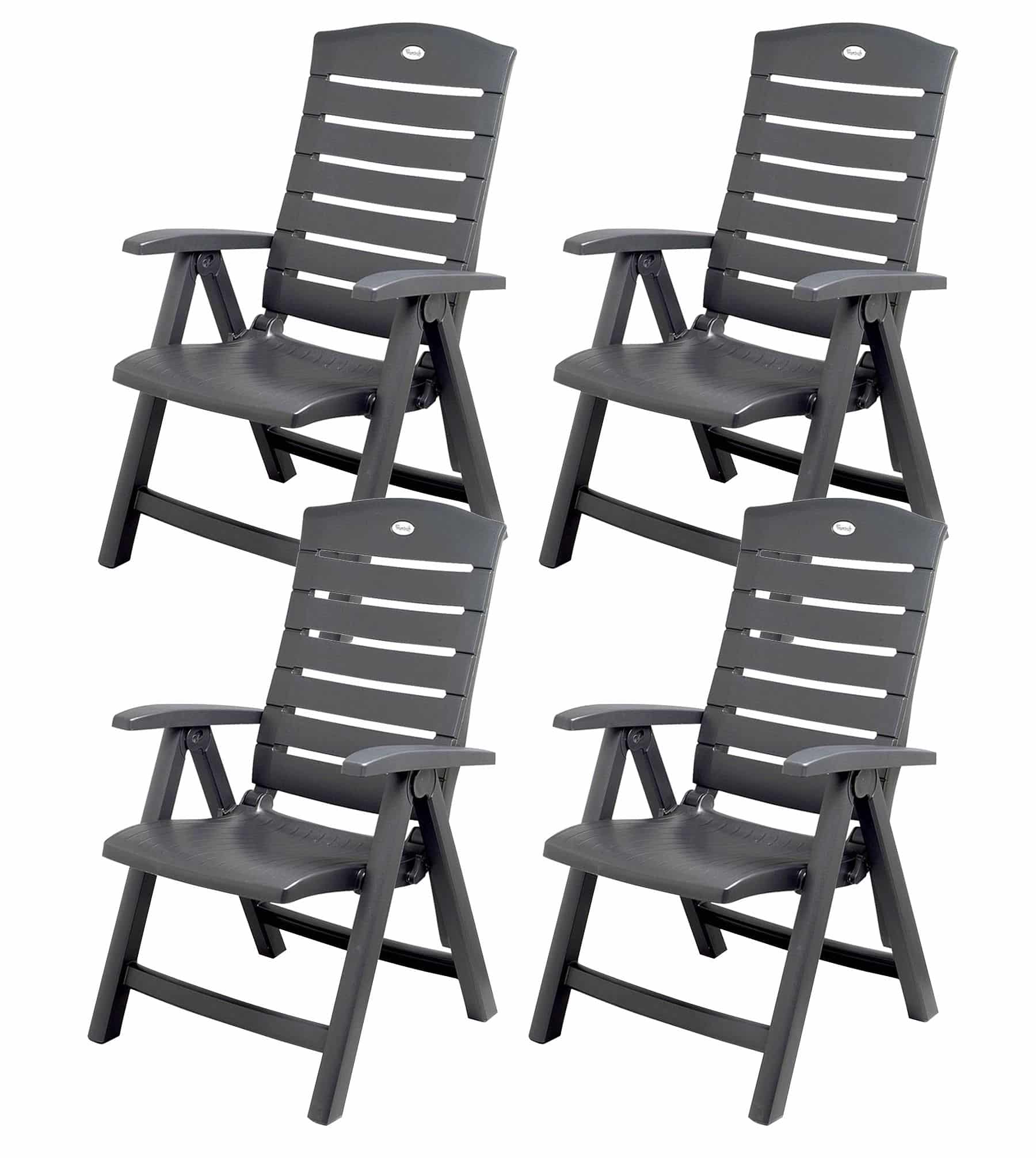 4 stuks hartman florion verstelbare tuinstoel royal grey