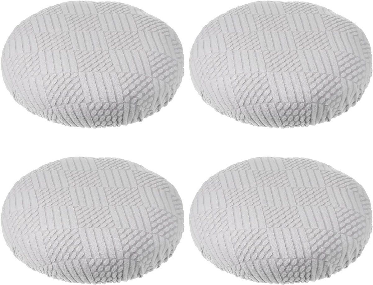 4x elastische ronde barkruk hoezen wasbaar beschermhoes voor barstoelen