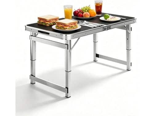 Aluminium Klaptafel - Draagbare Tafel - Buitenactiviteiten - 3-voudig Verstelbaar