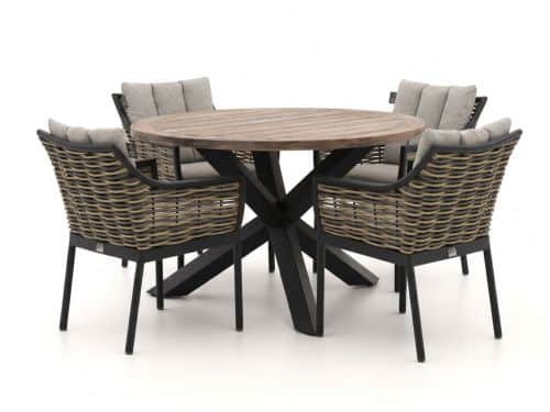 Apple Bee Milou/ROUGH-Y ø120cm dining tuinset 5-delig - Laagste prijsgarantie!