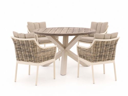Apple Bee Milou/ROUGH-Y ø120cm dining tuinset 5-delig - Laagste prijsgarantie!