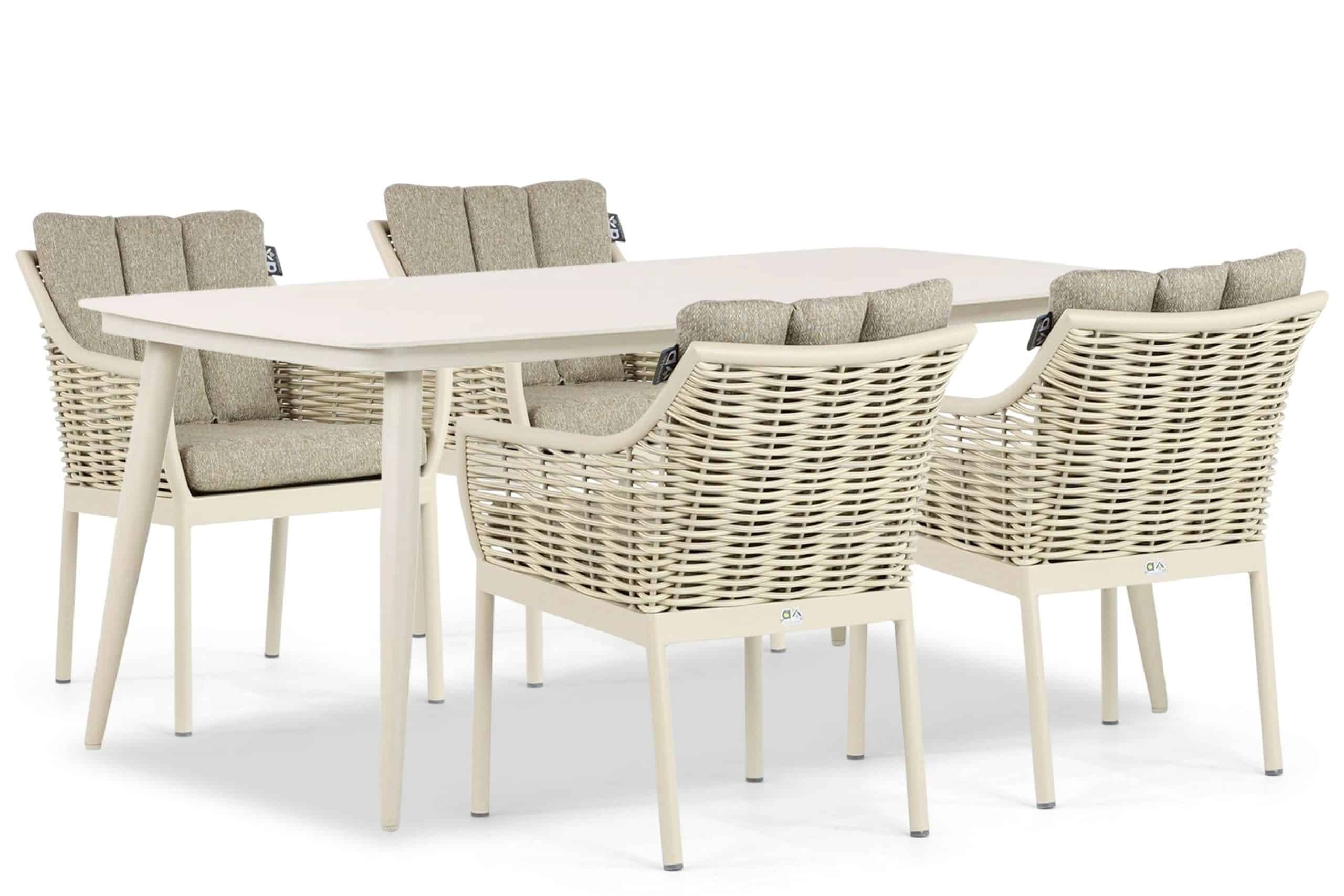 apple bee milou/vienna 180 cm dining tuinset 5 delig