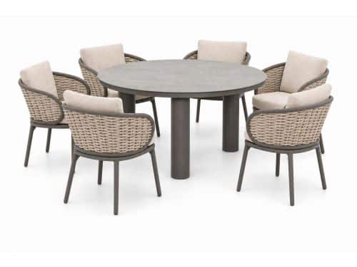 Apple Bee Pine Key/Arancia 150 cm dining tuinset 7-delig